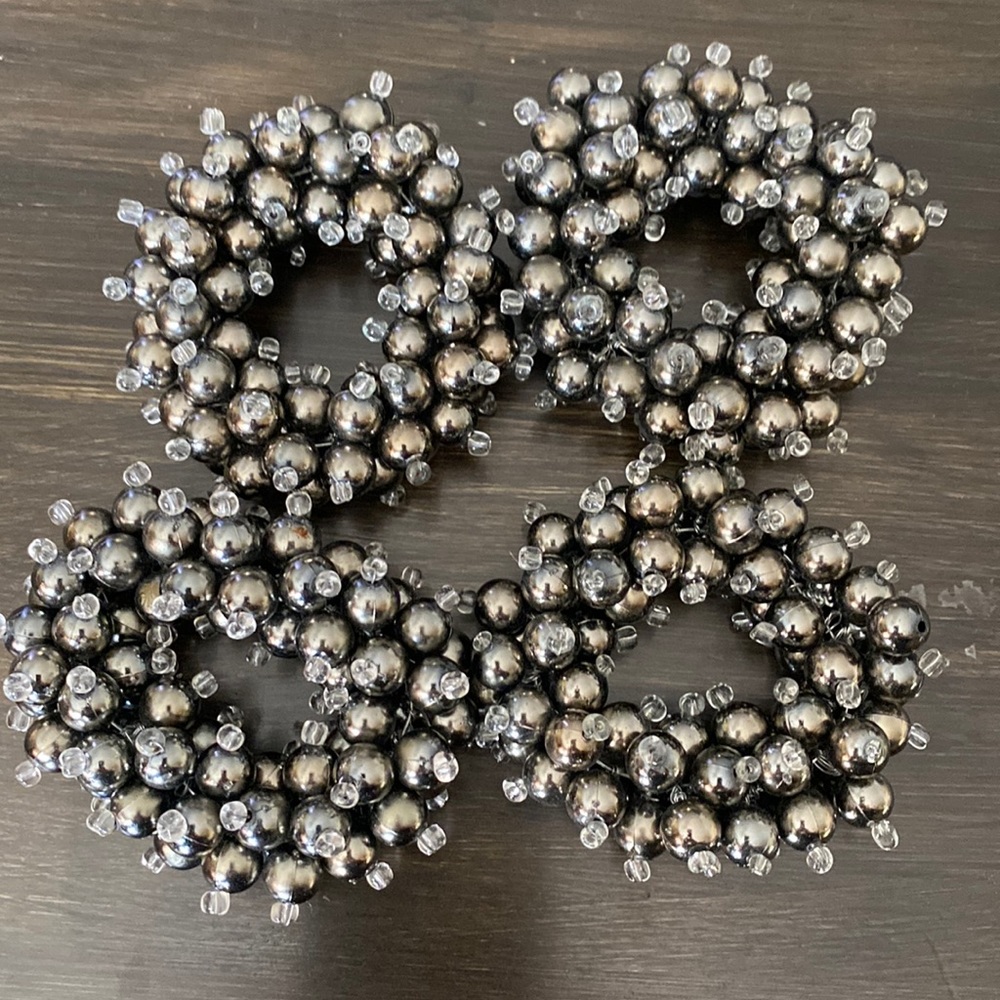 Beaded Napkin Ring Set